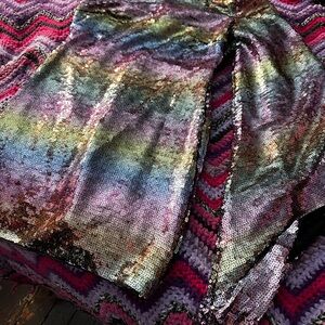 Elegant Multicolor Sequin Mini Dress